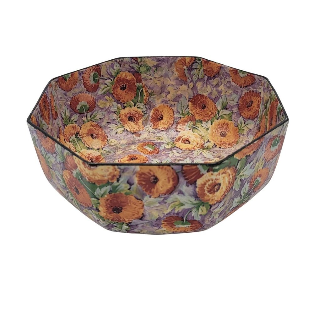 Antique Crown Ducal Marigold Chintz Bowl